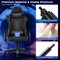Costway Gaming Chair with RGB LED Lights Racing Game Chair with Meta Base & Class-4 Gas Lift